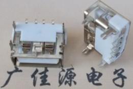 USB短體平口無邊|壹字型白膠芯10.0|肆腳魚叉插板|端子貼片耐高溫/ROHS認(rèn)證 