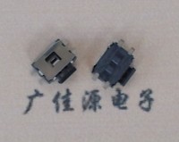 側(cè)按輕觸開關(guān)，肆個貼片腳，按鍵黑色膠炳