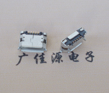 Micro USB插座|5P插板有卷邊|針貼片鍍鎳/霧錫|腳距6.4|帶高清圖片