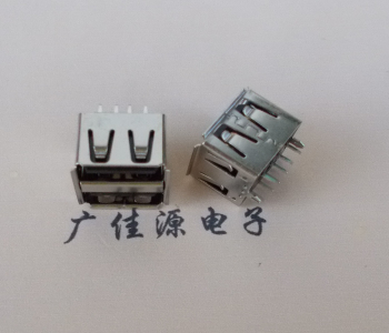 兩魚叉固定腳雙排針8P,USB雙層180度10.5MM短體卷口
