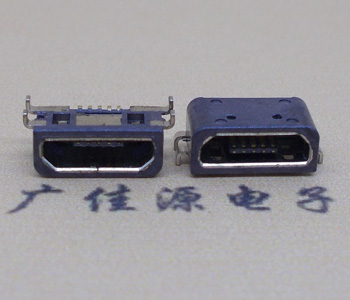邁克防水MICRO USB母座,方口型全包四腳插板