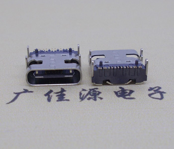 USB 3.1 單排16P貼板帶柱,Type-C母座四腳插板價(jià)格