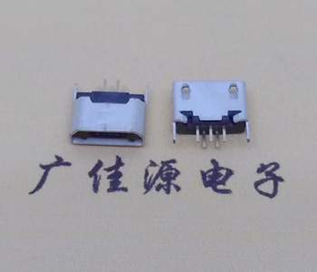 邁克MICRO USB 5P B型立式直插,母座卷邊/直邊尺寸