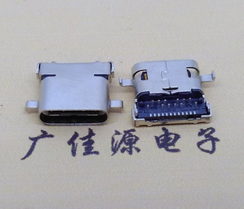 USB Type C沉板母座,短體24P單包殼DIP+SMT