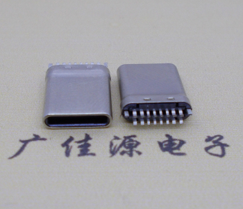type c16p拉伸插頭/公頭,夾0.8板過(guò)大電流