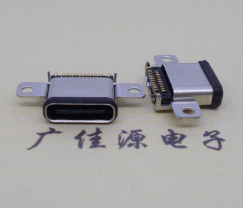 兩孔鎖板防水usb 3.1 type c雙排沉板連接器母座價格