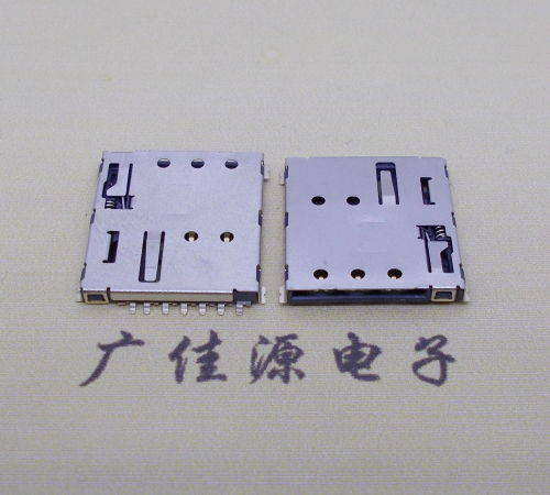 NANO SIM 自彈式卡座 1.37H 帶CD測試7Pin 手機(jī)小卡夾接口